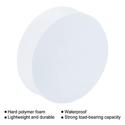 PATIKIL 3.5x1 Round Photography Background Props, Hard Foam Photo Props Geometric Cube for Photo Shoot Makeup Tools, Perfume, Decoration, White - size: 3.5x1"
