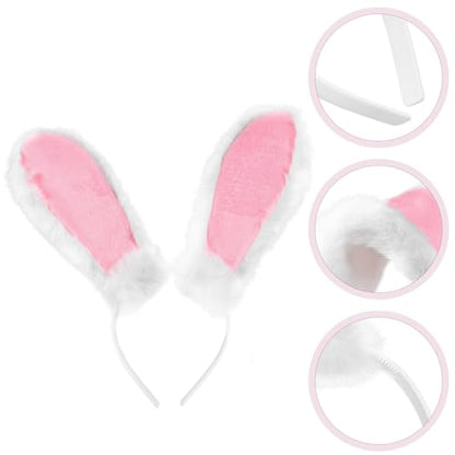 Plush Bunny Ears Headband for Easter Accessory for Girls Cute Cosplay Prop for Parties and Festivals for Easter Celebrations