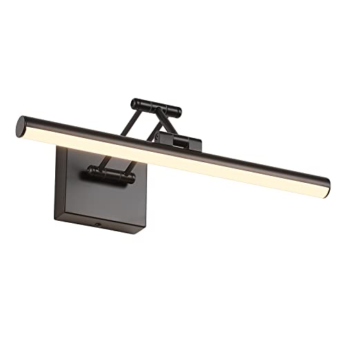 Joossnwell LED Picture Lights for Paintings Dimmable 15.5 Inch Long Hard-Wired Art Lights for Paintings Black Gallery Light with Adjustable Swing Arm Artwork Display Lamps 7W 3000K Warm White - color: Hard-Wired Black, size: Dimmable 15.51inch