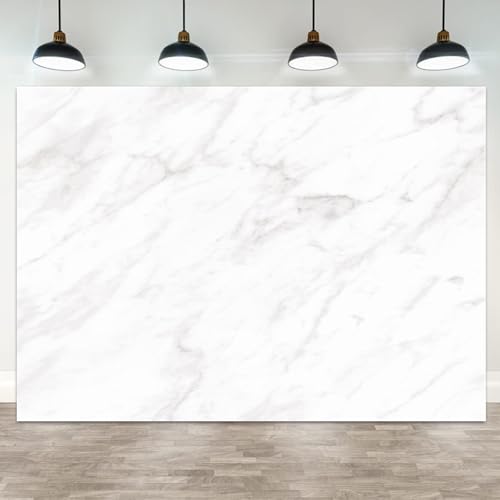 5x3ft White Marble Photography Backdrop Background for Photo Studio Party Decoration Video Shooting Live Stream Birthday Wedding Events Banner - color: Color 13, size: 5x3ft