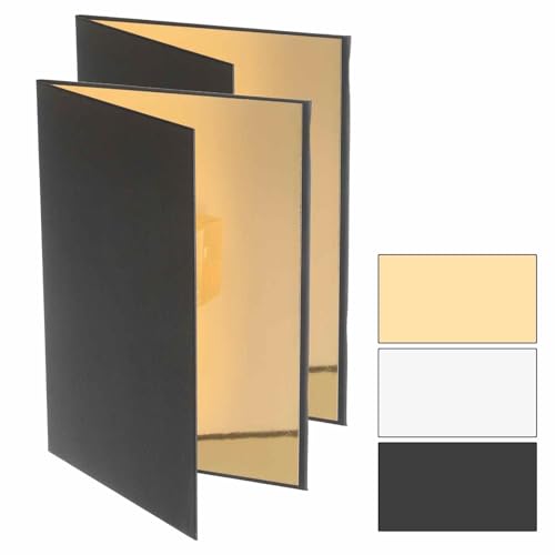 2Pcs 11"x8" Light Reflectors 4 in 1 Photography Reflector Cardboard, Foldable & Stable for Still Life Product Food Photo Shooting, Self-Standing, Silver - color: Silver
