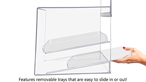 Marketing Holders Bagel and Pastry Display Case Clear Acrylic Cabinet 2 Tray Dispenser for Hotel Breakfast Bars Self Serve Food Counter Buffet or Bakery - size: Pastry Cabinet 2 Trays