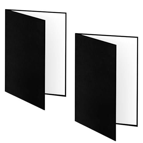 2PCS 3 in 1 12"x8" Photography Light Reflector Cardboard, A4 Paper Folding Light Diffuser Board for Studio, Still Life, Product Shooting - Black, Silver, White - color: Black/Silver/White, size: A4