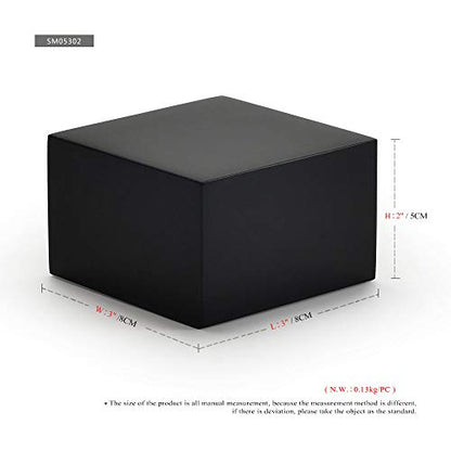 Oirlv Solid Wood Minimalism Style Jewelry Display Stand Showcase Jewelry Organizer Black Square Holder (SM05302) - color: SM05302