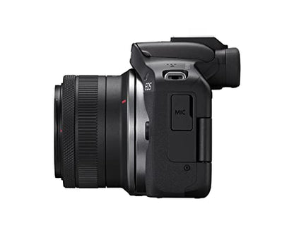 Canon EOS R50 Mirrorless Camera with RF-S18-45mm F4.5-6.3 is STM & RF-S55-210mm F5-7.1 is STM Lenses, 24.2 Megapixel CMOS (APS-C) Sensor, 4K Video, Content Creator Vlogging Camera, RF Mount, Black - color: Black, style: EOS R50 w/RF-S18-45mm + RF-S55-210m