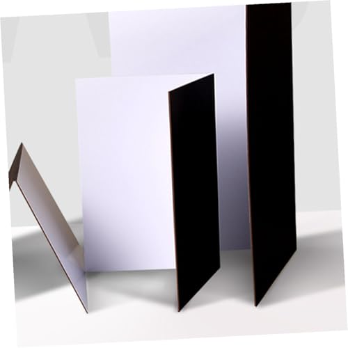 VILLCASE Folding Reflective Photography Backdrop Board Silver Black White, Thickened Collapsible Photo Reflector for Studio and Outdoor Shooting
