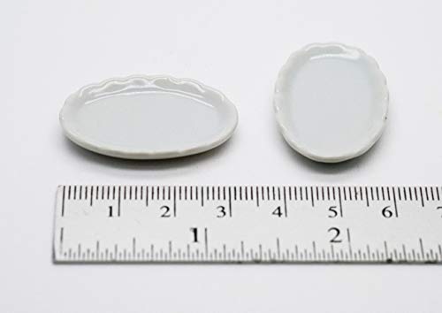 10 White Cearmic Plate Dish Bowl Dollhouse Miniatures Food Kitchen No 1 by Cool Price