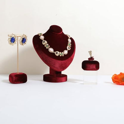 Cute Single Ring Holder for selling, Velvet Ring Display Stand for Jewelry Show, Jewelry Storage Display【Red】 - color: Red