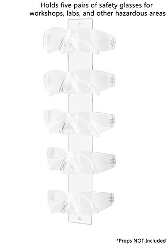 Marketing Holders 2 Pack Eyewear Holder 5 Pair Wall Mount with Hardware for Department Stores Optical Outlets Fashion Retailers Shopping Malls Clear Acrylic - size: 5 Tier Clear