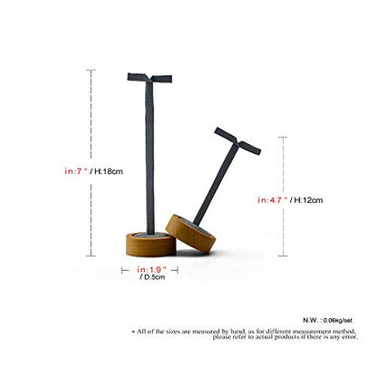 2 Pcs Earrings Display Stands Solid Wood Display Stand Earrings Jewelry Display Photograph (WSM02302) - color: WSM02302