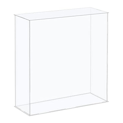 MECCANIXITY Acrylic Display Case Plastic Box Cube Storage Box Clear Assemble Showcase 14.1x4.3x14.1 Inch for Collectibles - size: 14.1x4.3x14.1 Inch
