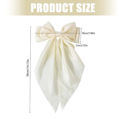 Large Bowknot Hairpin Round Dot Ribbon Hairclip for Women Spring Clip Hair Accessory Modern Styling Hair Decoration