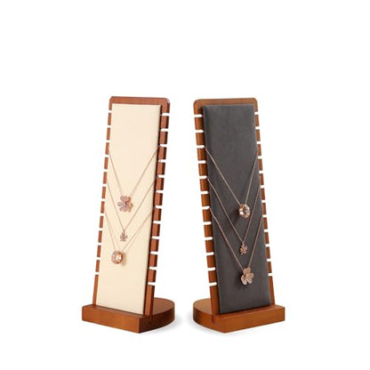 Necklace Holder, Jewelry Stand,Wooden Jewelry Organizers and Storage,Premium Necklace Organizer,Luxury Jewelry Display,Beige Necklace Display Stand - color: 01-Beige Necklace Holder