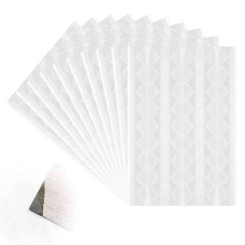 1020 PCS Self Adhesive Photo Corners, 10 Sheets Picture Edge Stickers Mounting Corners Sticky Photo Holders for Wedding Family Album Scrapbook Journal (Clear)