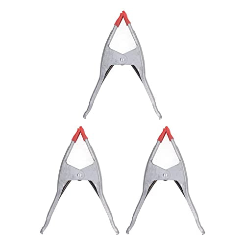 9 Inch Iron Galvanizing A Shape Spring Clamp 3PCS, Woodworking Clip for Fixing Tarpaulins, Lids, Photography Backgrounds