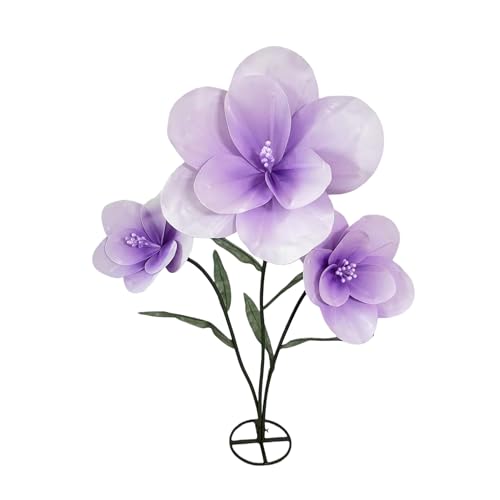 Giant Flowers for Backdrop 5.58ft Huge EVA Artificial Flowers, Wedding Decorations for Reception Artificial Spring Flowers Outdoor Party Decor Shop Window Flower Display Home Decor (Gradient Purple) - color: G Purple