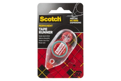 Scotch Double Sided Tape Runner, 0.27 in x 26 ft., Perfect for Holiday Crafts, Gifts, and DIY, 1-Pack - size: 1-Pack