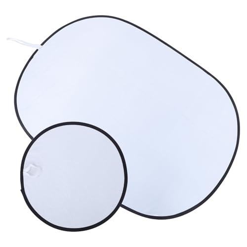 2pcs Portable Folding Photography Reflector Board Soft Diffuser Light Reflector Panel for Outdoor Studio Photo Shoots Silver White 45cm 90x120cm