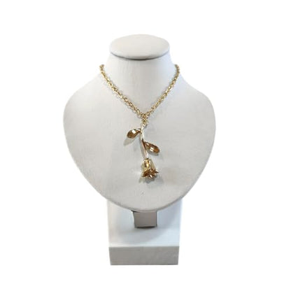 Portrait Jewelry Stand Pendant Jewelry Display Stand Wooden Portrait Neck Model Necklace Holder Stand for Selling - color: White