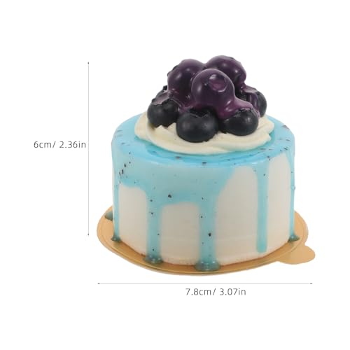 Artificial Jam Birthday Cake Simulation Model - Realistic Faux Cake Fridge Magnet for Home, Cafe, Bakery Shop, Party Table Display, Photography Prop Decor