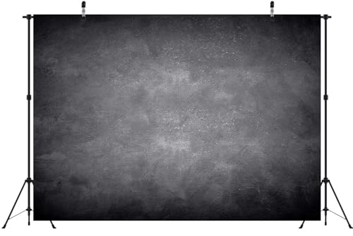 BELECO 12x8ft Fabric Black Gray Wall Backdrop Abstract Concrete Texture Grunge Wall Background Birthday Party Decorations Banner Kids Adults Portrait Photoshoot Studio Props - size: 12x8ft