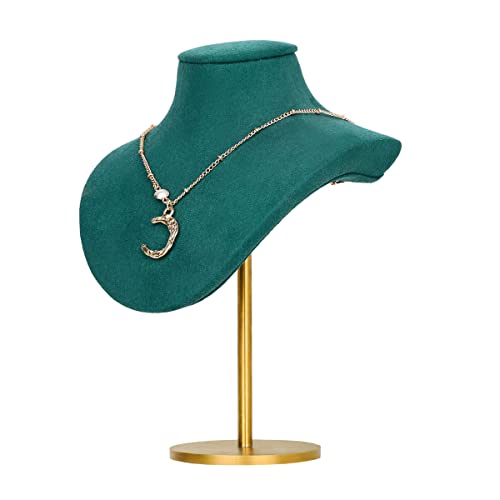 Velvet necklace stand display, small necklace holder, jewelry mannequin stands and displays【Green-Height 7.48 inch】 - color: Green, size: Small