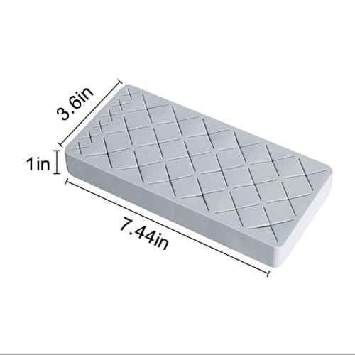 Silicone Lipstick Holder 18+6 Slots, Cosmetic Organizer Stand Square Makeup Display Case for Brush Lip Eye Stick Nail Polish Brushes Eyebrow, Premium Cosmetic Organizer-Grey - color: Grey