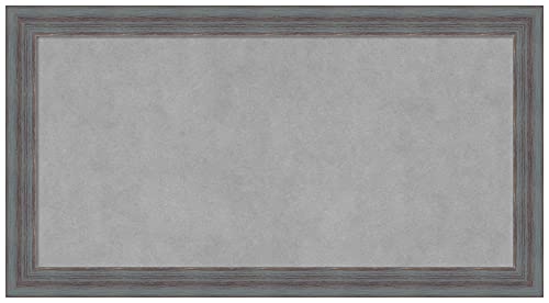 Amanti Art Blue Framed Magnetic Board 14x26 Small Vision Board for use with Magnets, 100% Metal Sheet to Display Items as Office Decor or for Home Organization in mudroom, Kitchen or Kids Room - color: Dixie Blue Grey Rustic, size: 26"W x 14"H