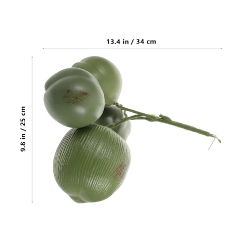 Realistic Artificial Coconut Model 3pcs Set Plastic Lifelike Fake Fruit for Tropical Party Decor Photo Props Summer Home Display