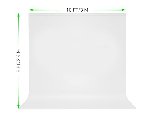 8X10 FT White Backdrop, 100% Polyester Photography Background Curtain Screen, Foldable White Screen Washable for Professional Photoshoot Portraits Party Video Studio - color: White, size: 8 X 10FT
