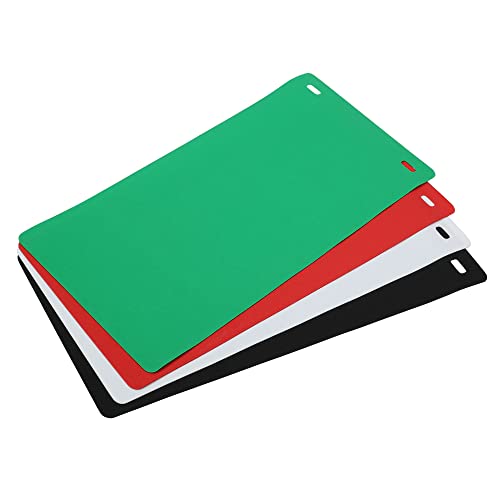 PATIKIL 26x12 EVA Backdrop, 4 Pack White/Black/Red/Green Soft Photo Background for Light Box Small Products Photography Studio
