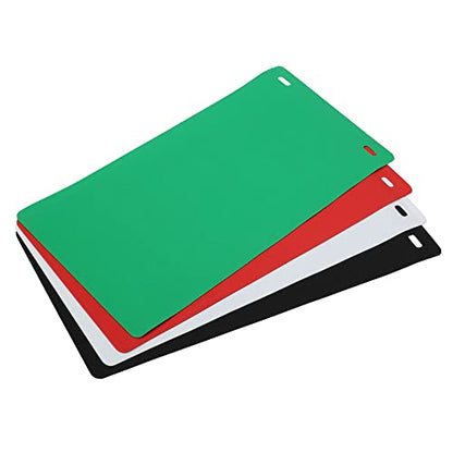 PATIKIL 26x12 EVA Backdrop, 4 Pack White/Black/Red/Green Soft Photo Background for Light Box Small Products Photography Studio