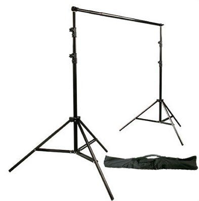 800W Photography Lighting Kit, 10 x 10 Feet Cotton Black Muslin Backdrop Background and Photo Portrait 33-Inch Umbrella, White