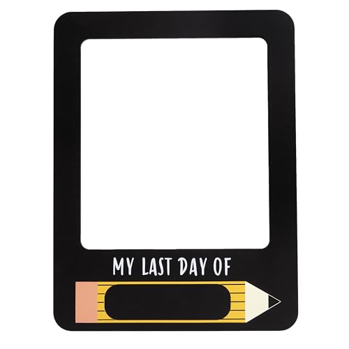 Kate & Milo First & Last Day Chalk Prop, Reversible Chalkboard, Photo Prop for Kids, Kindergarten Through High School, K-12, Reusable, Erasable - style: School Bus Chalkboard