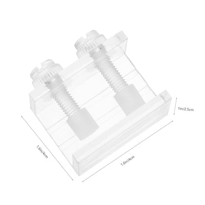 ORFOFE 2Pcs Transparent Acrylic Clips for Aquarium Background Durable Fish Tank Backdrop Clamp with Siphon Groove Design for Securely Fixing Backgrounds Aquariums