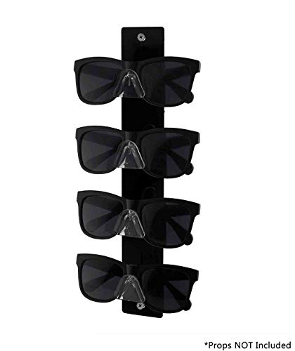 Marketing Holders 2 Pack Safety Glasses Holder 4 Pair Acrylic Wall Mount with Hardware Home Goods Retailers Warehouse Facilities Carpenters Woodworkers Welders Electricians Low Maintenance Black - size: 4 Tier Black