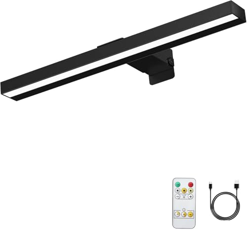 MIOBLUE Cordless Picture Lights with Remote, 16in Metal Battery Operated Picture Light,Rechargeable Display Lamp with 3 Lighting Modes, Dimmable Dartboard Light with Timer for Frame Wall Portrait Art - color: Black, size: 16inch