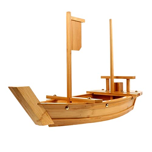 28 Inch Wooden Sushi Boat Serving Tray, Large Sushi Boat Plate for Sashimi Board Seafood Party, Great for Sushi Restaurant or Home (28inch/71cm)