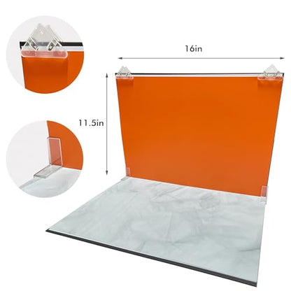 8PCS/16Patterns Photo Backdrop Kit,16.5 x 11.5 Double-Sided Photography Small Product Background Paper W/Light Reflector Cardboard,Tabletop Boards for Jewelry Food Cosmetics