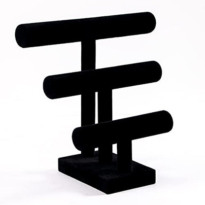 Pangkeep 3 Tier Bracelet Holder,Bracelet Displays for Selling,Jewelry Display Stand for Bangles Necklaces Hair ties Scrunchies Watches (Black) - color: Black