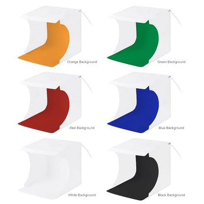 Fydun Mini Folding Lightbox Portable Studio LEDs Panel Soft Box Kit for Small Items Photography
