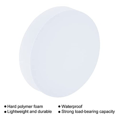 PATIKIL 7.1x1.4 Round Photography Background Props, Hard Foam Photo Props Geometric Cube for Photo Shoot Makeup Tools, Perfume, Decoration, White - size: 7.1x1.4"