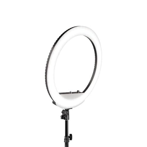 Westcott 18” Bi-Color LED Ring Light Kit with Batteries and Stand Professional Studio Continuous Lighting for Photography, Video Conferencing, Hair & Makeup Salons, Tattoo Studios, YouTube & TikTok