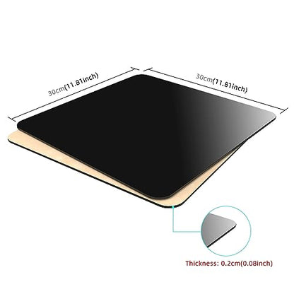 Photography Background Display Board, PULUZ 30cm/12 inch White & Black Acrylic Reflective Display Backdrop Board for Small Product Table Top Photography Shooting(12 x 12 inch) - size: 12 x 12 inch