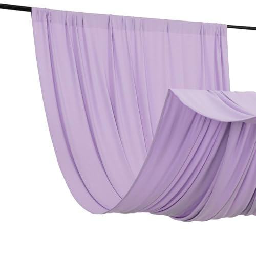 Efavormart 5ft x 10ft Lavender 4-Way Stretch Spandex Backdrop Curtain, Wrinkle-Free Opaque Stage Panel for Nurseries and Whimsical Tea Parties - color: Lavender, size: 5ftx10ft