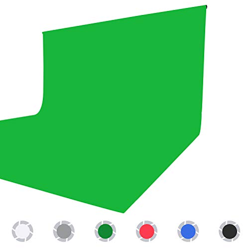 ISSUNTEX 5X7 ft Background Muslin Backdrop, Photo Studio, Collapsible High Density Screen for Video Photography and Television-Green - color: Green, size: 5X7 ft