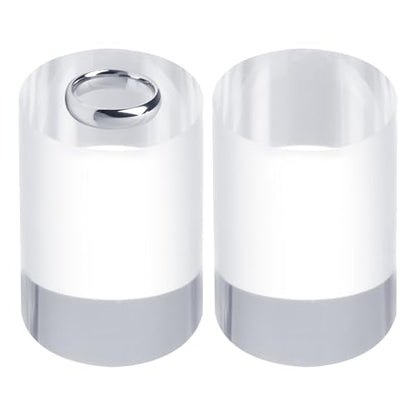 uxcell 2pcs Acrylic Cylinder Display Blocks, 40 x 60 mm/1.6" x 2.4" Clear Jewelry Display Base Polished Cube Riser Stand Display Holder Base for Bracelet Ring Jewelry Cosmetics Crafts - size: 40 x 60mm