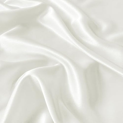 RUDONG M Satin Photography Backdrop 3.3x2.5ft - Wrinkle-Free Silky Fabric Background for Jewelry/Cosmetics/Flat Lay/Studio, White Backdrop Cloth (100x75cm) - color: White