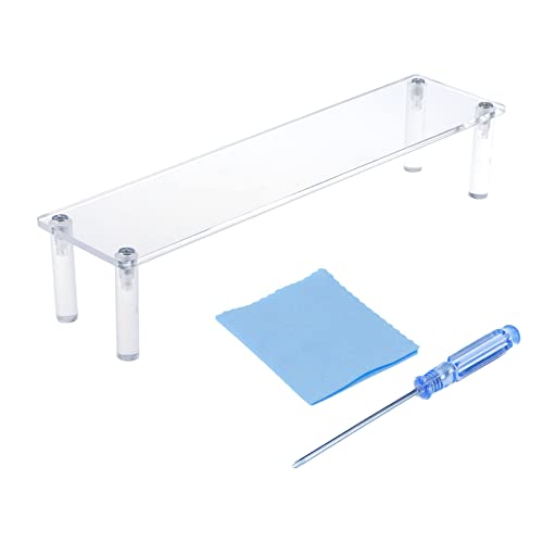 T Tulead Acrylic Riser Clear Display Risers Stand Tabletop Display Risers Rectangular Organizer Shelf 1 Tier for Perfume Jewelry Cupcake - size: 1 Tier