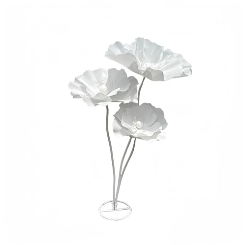 SAVITO Giant Flowers for Backdrop 5.58ft Huge EVA Artificial Flowers, Wedding Decorations for Reception Artificial Spring Flowers Outdoor Party Decor Shop Window Flower Display Home Decor (White) - color: White